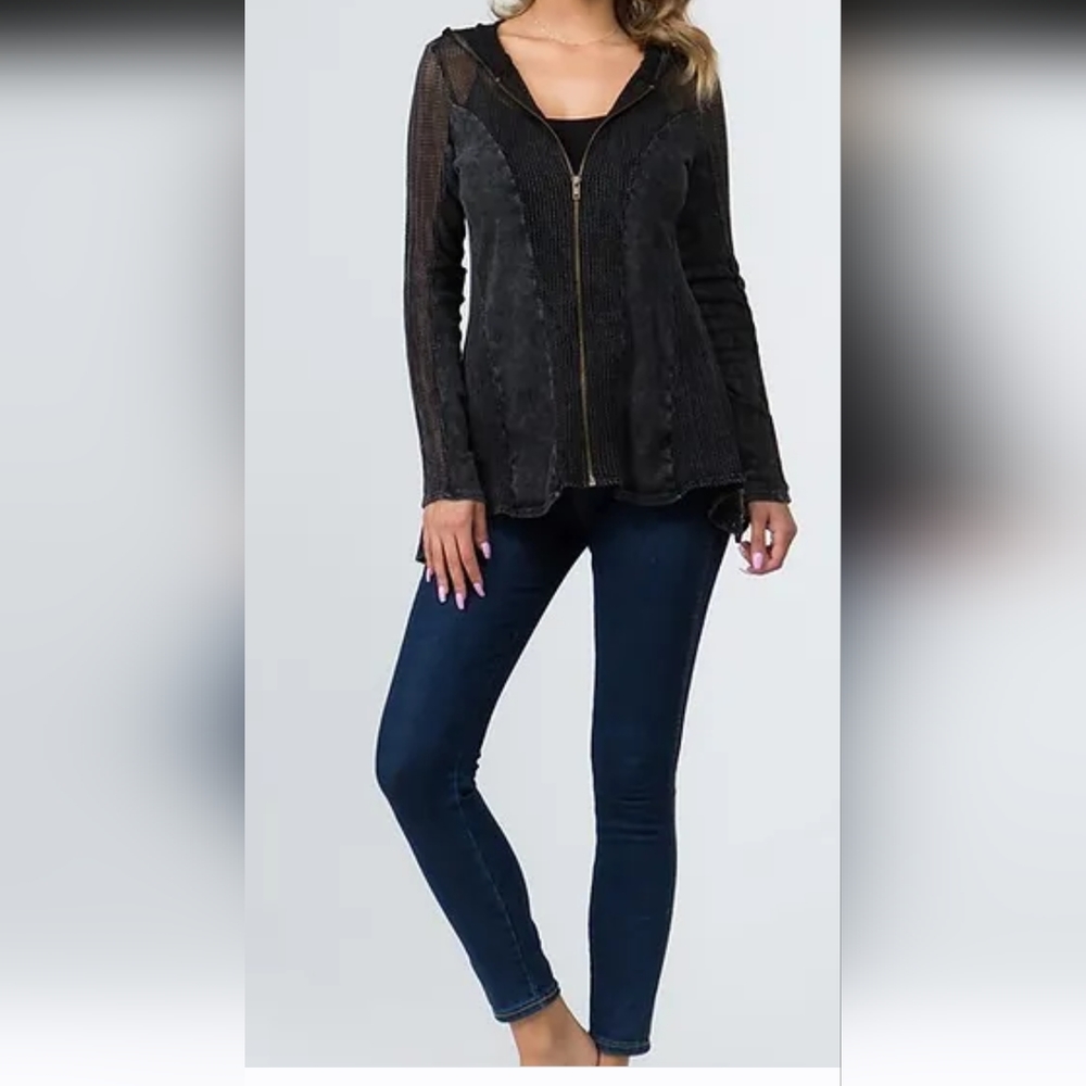 T-Party Mineral Wash Hoodie Jacket size L